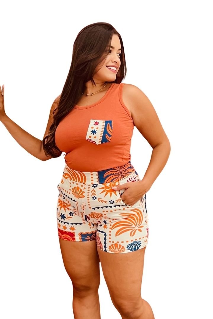 Conjunto Crepe Plus Size