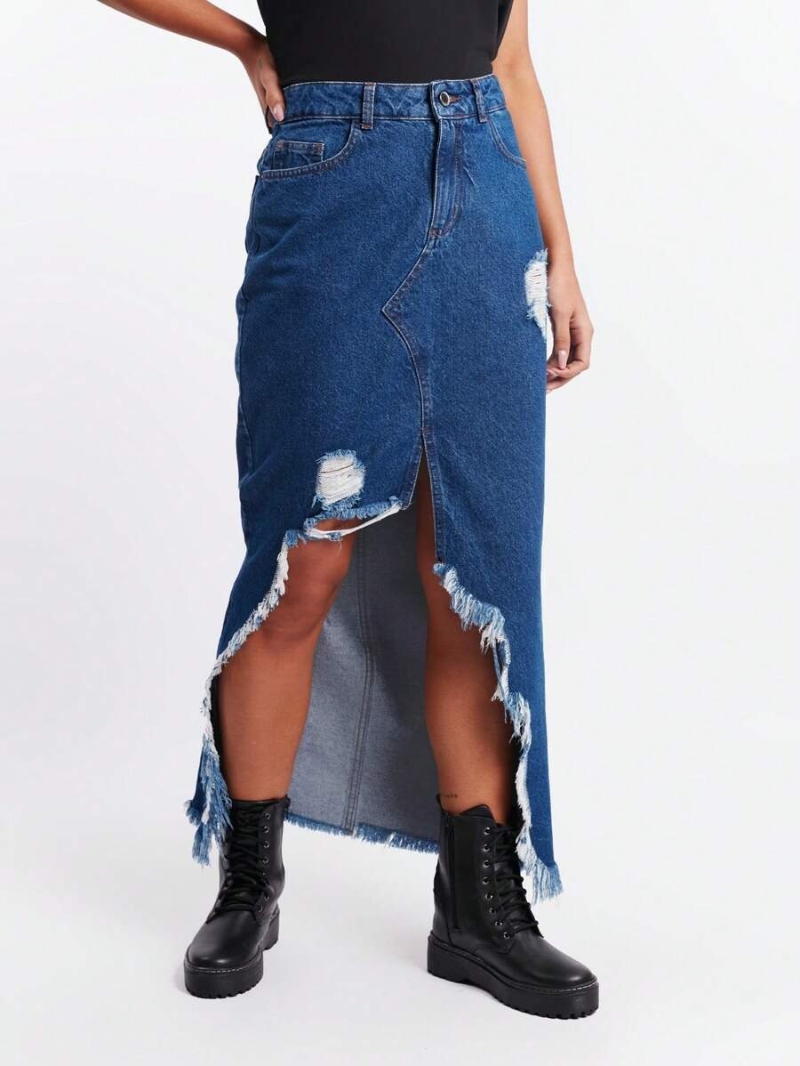 Saia Jeans Moda Evangélica