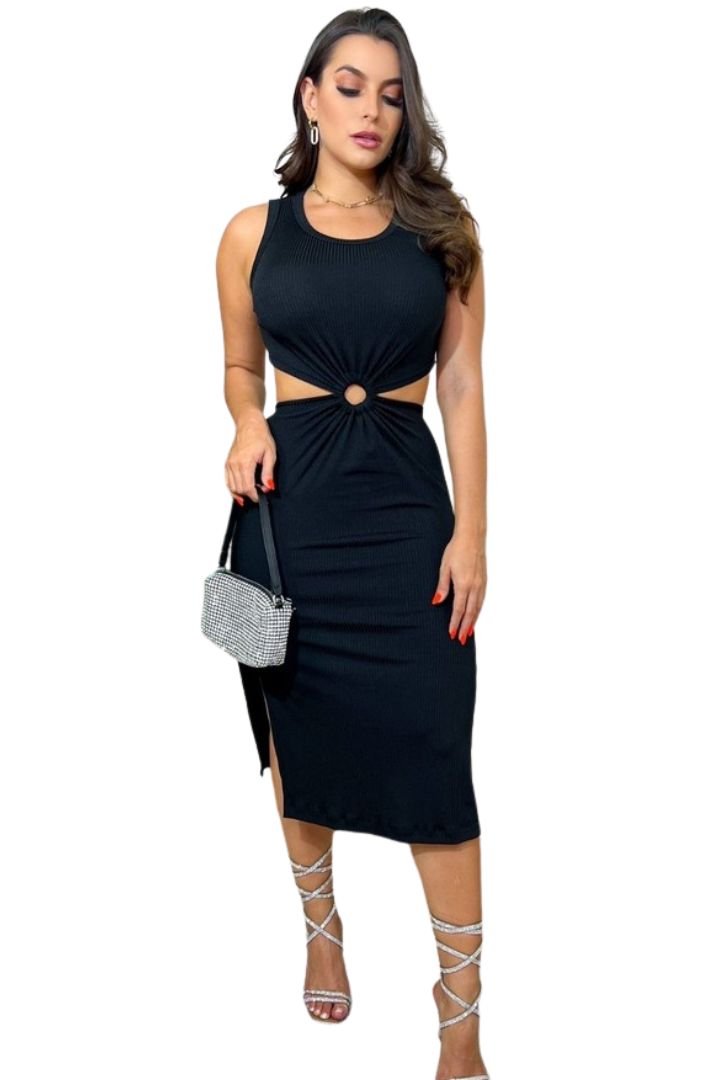 Vestido Longo Midi Argola
