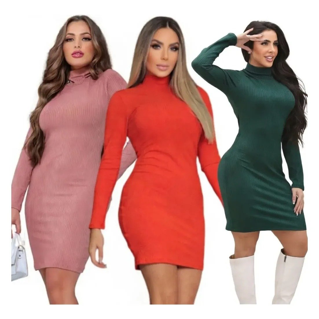 Vestido Manga Longa